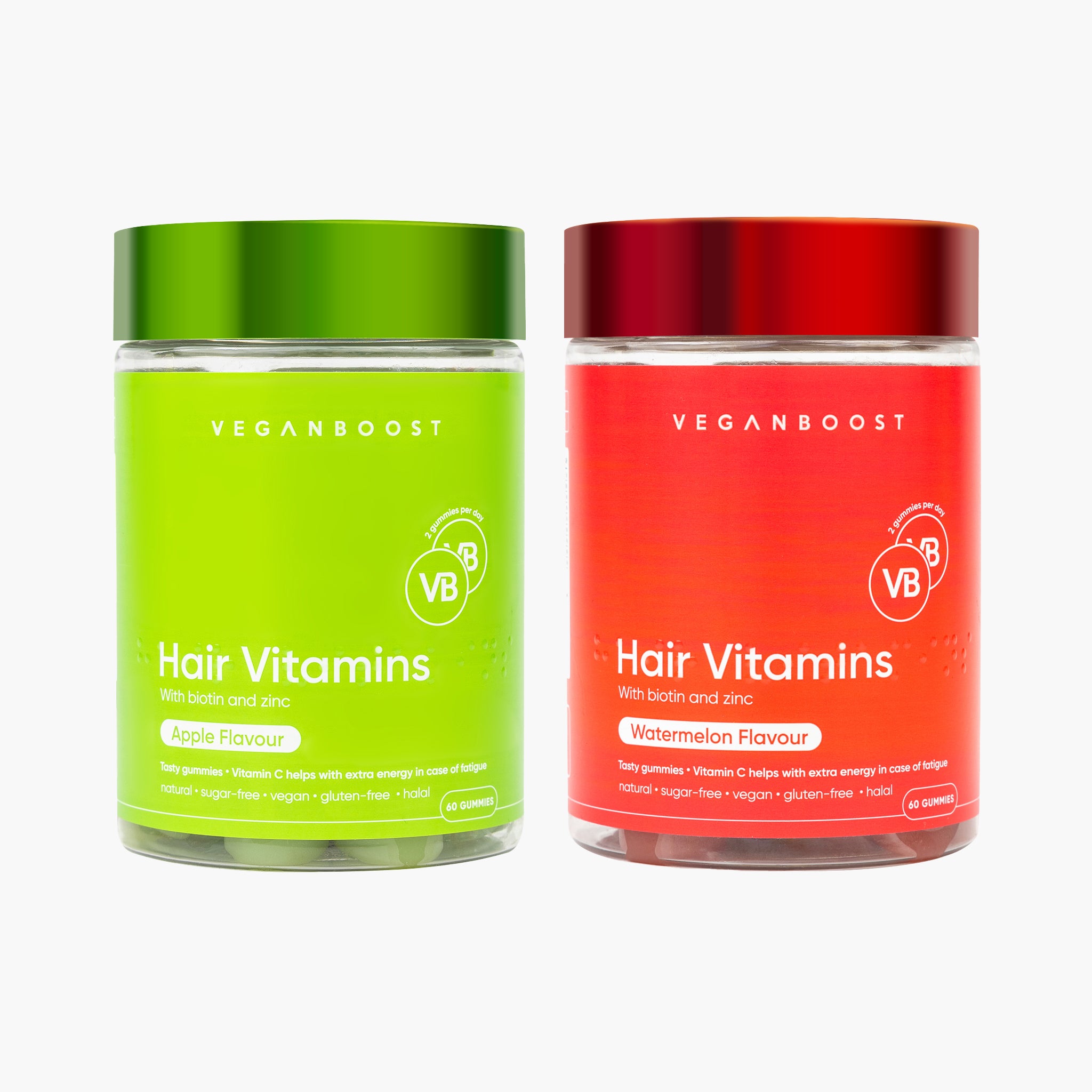 Veganboost Hair Vitamins Duo-pack - Apple & Watermelon