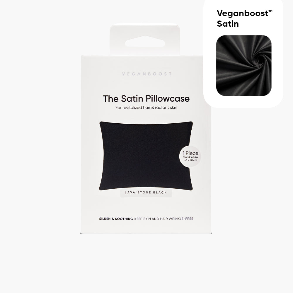 Satin Pillowcase - Lava Stone Black