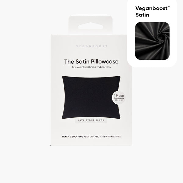 Satin Pillowcase - Lava Stone Black