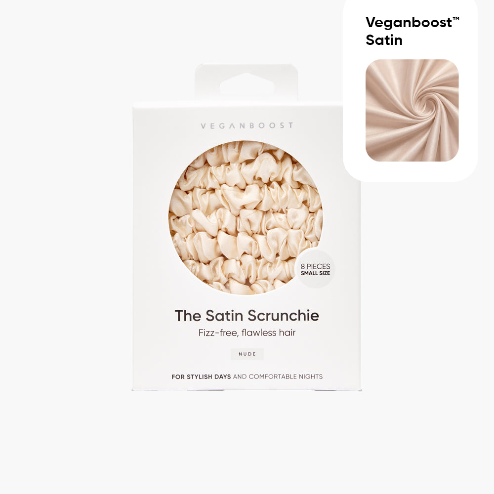 Satin Scrunchies - Nude, Small